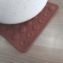 Ver imagem 7 de Kit 6 Descansos de Panela Silicone Apoio Quadrado Chocolate