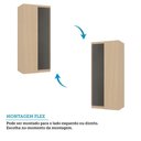 Ver imagem 5 de Guarda Roupa de Canto Mônaco 1 Porta de Bater sem Gavetas MDF MDP Carvalho-Graff Luciane Móveis