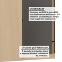 Ver imagem 6 de Guarda Roupa de Canto Mônaco 1 Porta de Bater sem Gavetas MDF MDP Carvalho-Graff Luciane Móveis