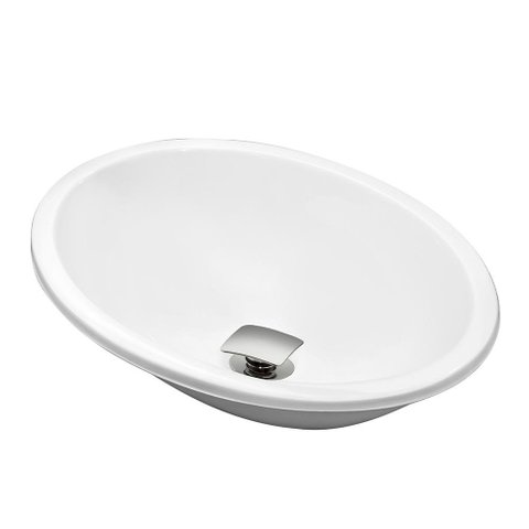 Cuba Pia Banheiro Sophia com Valvula Click Inox Branco