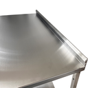 Ver imagem 4 de Mesa de Aço Inox Industrial 120x60x90 Cm com 1 Prateleira Plano Liso com Espelho Nortinox
