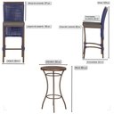 Ver imagem 6 de Mesa Bistro e 4 Banquetas Roma Marrom Corda Náutica 11 Azul