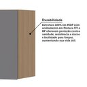 Ver imagem 3 de Armário Aéreo para Geladeira 80cm 2 Portas Slim Luciane Móveis