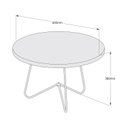 Ver imagem 3 de Mesa de Apoio para Sala de Estar Tampo Redondo 60cm