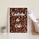 Ver imagem 2 de Quadro Cantinho Do Café Fotografia Grãos 24x18cm:Madeira preta