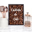 Ver imagem 1 de Quadro Cantinho Do Café Fotografia Grãos 24x18cm:Madeira preta
