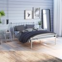 Ver imagem 1 de Cama Casal em Aço Begônia CabeCasa MadeiraOriginals