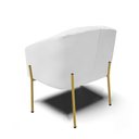 Ver imagem 4 de Cadeira Sala de Jantar Pé de Ferro Dourado Kit 2 Stella Sintético D03 - D'Rossi Cor Branco