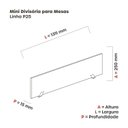 Ver imagem 2 de Mini Divisoria para Mesas de Escritório 131cm