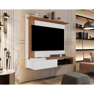 Painel para Tv Smart até 32 Polegadas Tucson - Cores - Comprar Moveis em Casa: Branco / Freijó