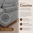 Ver imagem 5 de Sofá Cama Duo 3 Lugares 209cm Cinza Linho com USB Lojas Curitibanas
