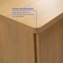 Ver imagem 7 de Cômoda com Sapateira e 5 Gavetas com Chave e Divisória Porta-Treco Tampo MDF Zeus Cinamomo