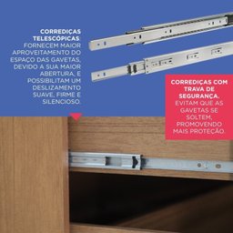 Cômoda 5 Gavetas e Chave Zeus - 8