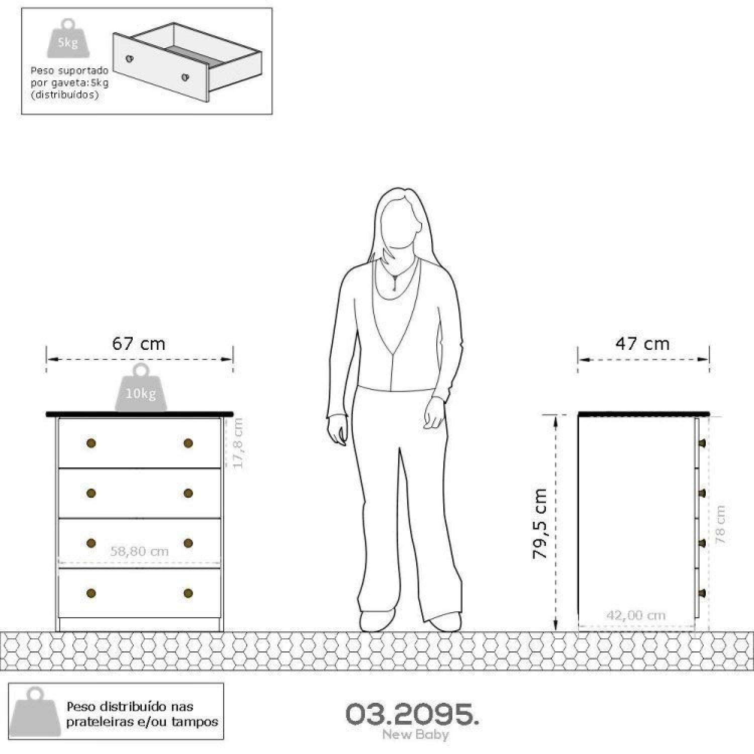 Quarto para Bebê 3 Peças New Baby - 10
