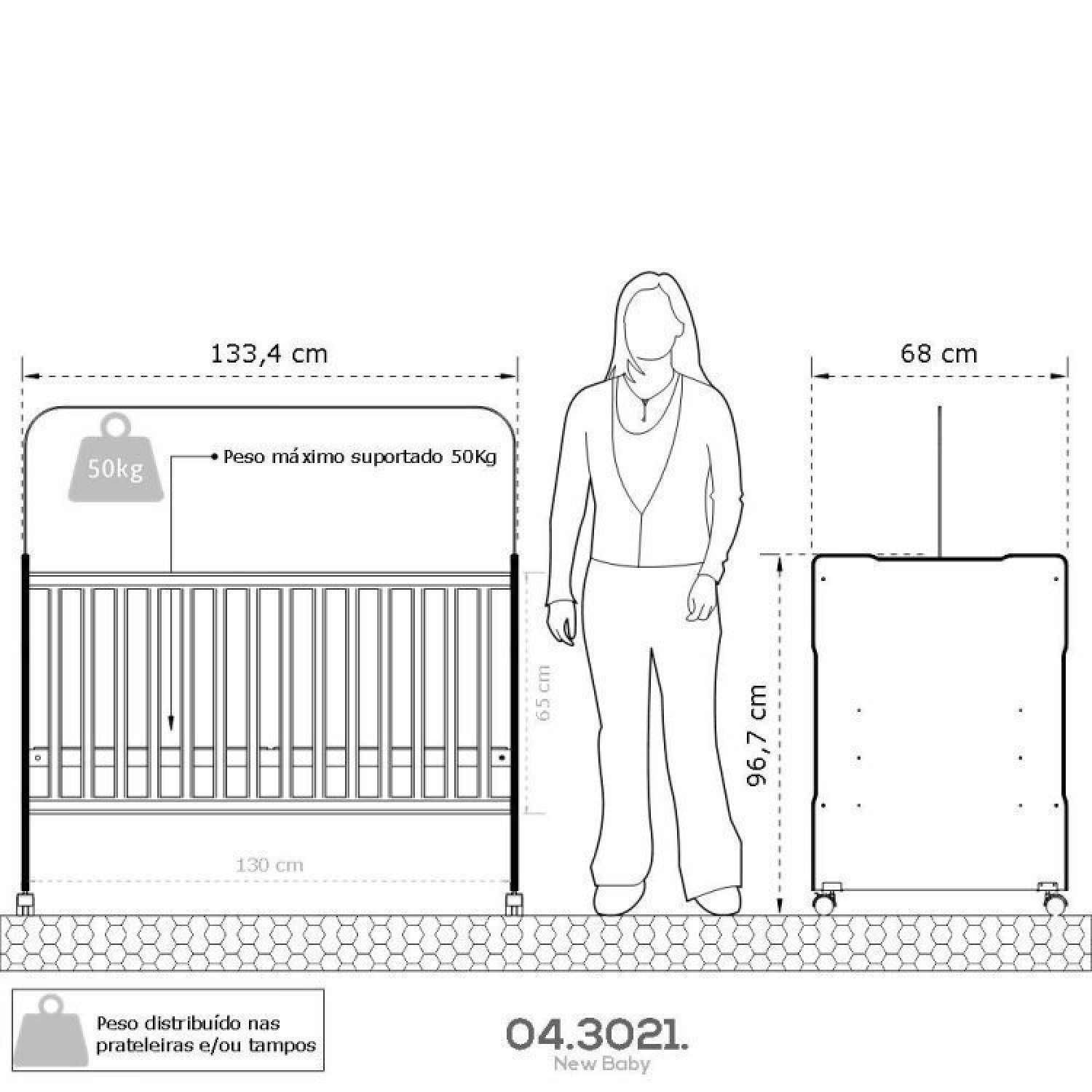 Quarto para Bebê 3 Peças New Baby - 7