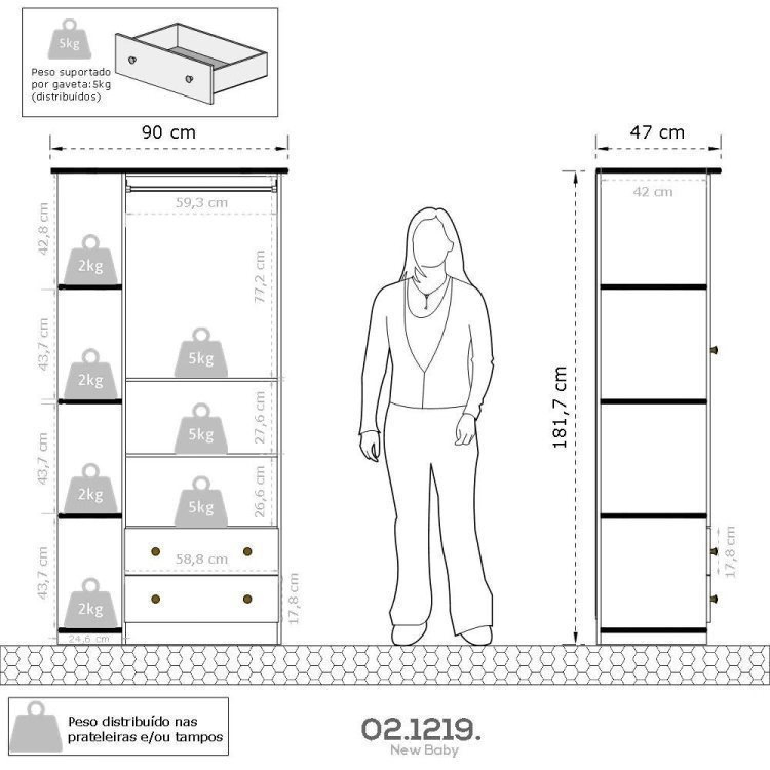 Quarto para Bebê 3 Peças New Baby - 4