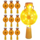 Ver imagem 1 de Sinalizador Viario Solar Cone Kit 10 Uni Sinalizaçao Segurança Luz Led Iluminaçao Evita Acidente Rod