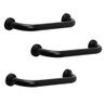 Barra de Apoio 30cm Alça Preto Fosco Inox Kit 3 Unidades Cadeirante Idoso Deficiente Parede Box - 1