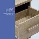 Ver mais imagens de Mesa de Cabeceira 2 Gavetas com Tampo MDF Zeus Branco