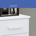 Ver imagem 6 de Mesa de Cabeceira 2 Gavetas com Tampo MDF Zeus Branco