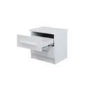 Ver imagem 4 de Mesa de Cabeceira 2 Gavetas com Tampo MDF Zeus Branco