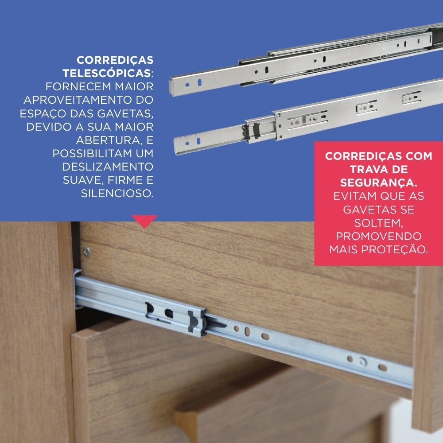 Mesa de Cabeceira 2 Gavetas Zeus - 8