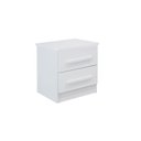 Ver imagem 2 de Mesa de Cabeceira 2 Gavetas com Tampo MDF Zeus Branco