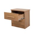 Ver imagem 4 de Mesa de Cabeceira 2 Gavetas com Tampo MDF Zeus Marrom