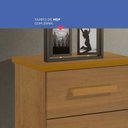 Ver imagem 6 de Mesa de Cabeceira 2 Gavetas com Tampo MDF Zeus Marrom