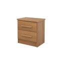Ver imagem 2 de Mesa de Cabeceira 2 Gavetas com Tampo MDF Zeus Marrom
