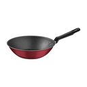 Ver imagem 1 de Wok Tramontina com Revestimento Interno e Externo em Antiaderente Starflon Max Vermelho 24 Cm 2,2 L