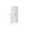 Multiuso Sapateira Paris com Prateleiras de Mdf e Pés de Madeira Branco com Designer Ripado - 3