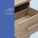 Ver mais imagens de Mesa de Cabeceira 2 Gavetas com Tampo MDF Zeus Marrom