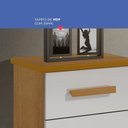 Ver imagem 6 de Mesa de Cabeceira 2 Gavetas com Tampo MDF Zeus Marrom
