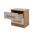 Ver imagem 4 de Mesa de Cabeceira 2 Gavetas com Tampo MDF Zeus Marrom