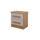 Ver imagem 2 de Mesa de Cabeceira 2 Gavetas com Tampo MDF Zeus Marrom