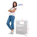 Ver imagem 4 de Mesa de Cabeceira 2 Gavetas Florença Branco