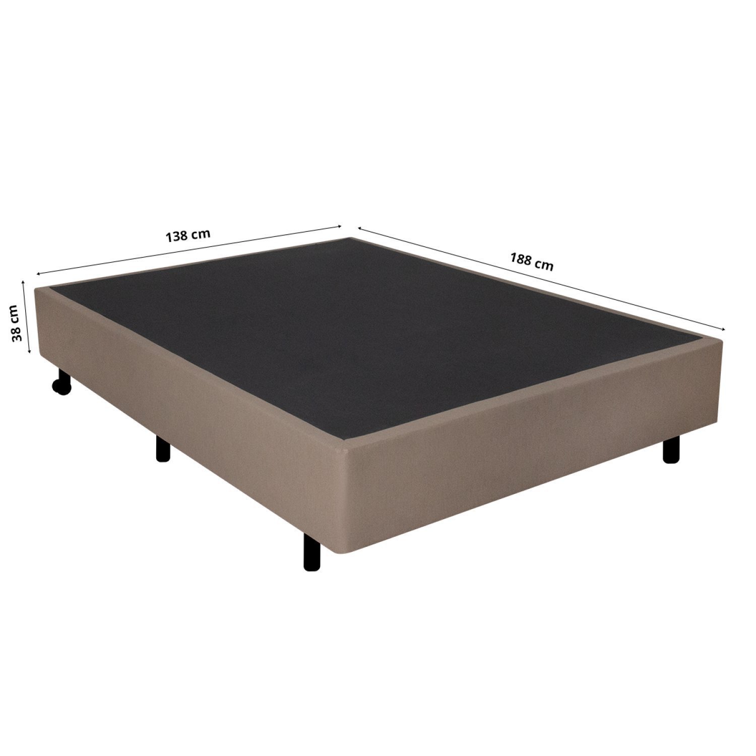 Cama Box Casal Estrutura em Madeira Maciça 138x188x38cm - 3