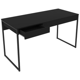 Mesa Escrivaninha 1 Gaveta Pes Tubular Me4156 Preto Tecno Mobili - 2