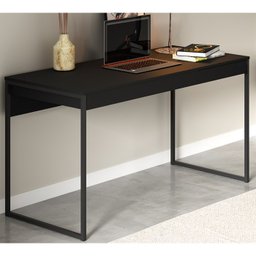 Mesa Escrivaninha 1 Gaveta Pes Tubular Me4156 Preto Tecno Mobili - 1