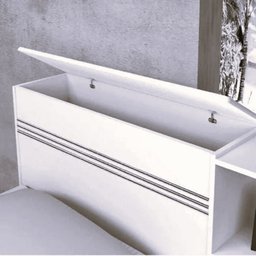 Cama Casal com Baú 4 Gavetas 6 Prateleiras Jade Yescasa - 4