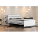 Ver imagem 1 de Cama Casal com Baú 4 Gavetas 6 Prateleiras Jade Yescasa