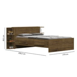 Cama Bau Casal com Gavetas Jade Yescasa - 3
