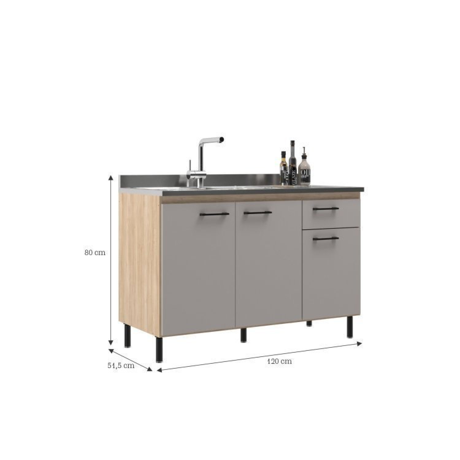 Cozinha Modulada 2 Peças 6 Portas 1 Gaveta Maysa - 3