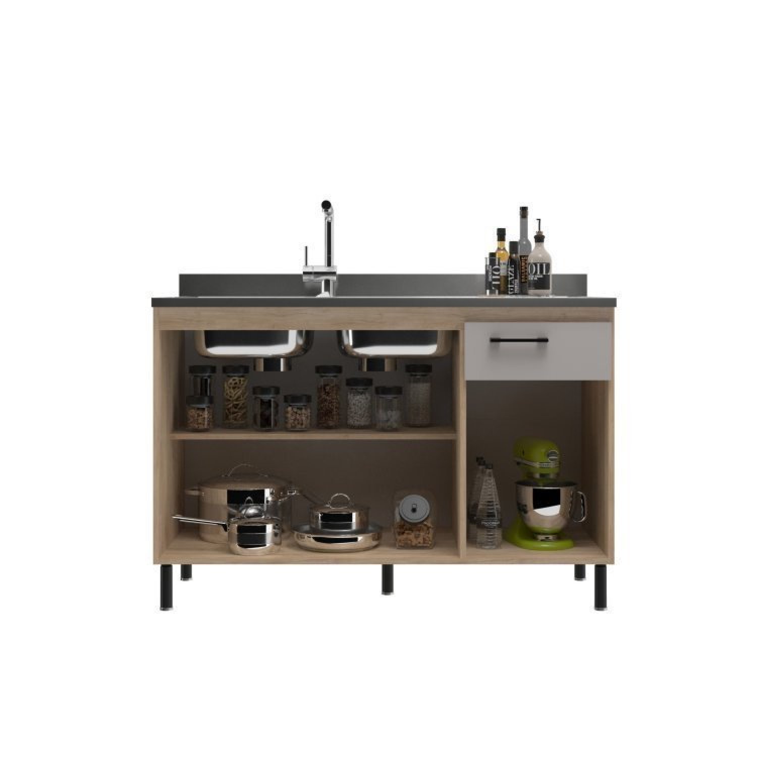 Cozinha Modulada 2 Peças 6 Portas 1 Gaveta Maysa - 4