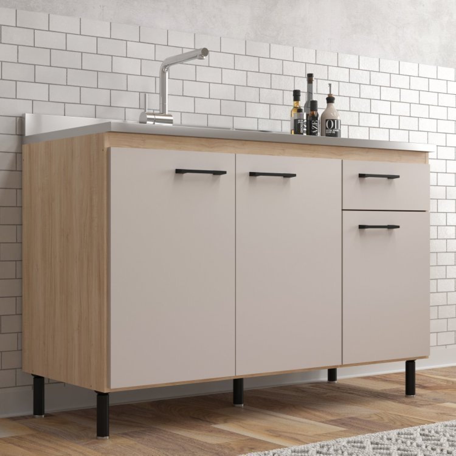 Cozinha Modulada 2 Peças 6 Portas 1 Gaveta Maysa - 5