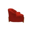Ver imagem 5 de Namoradeira Sofá Feijão Moscou 130cm Orgânica Couro Vermelho