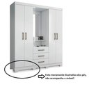 Ver imagem 2 de Kit 8 Pés para Guarda Roupas Armários Multiuso Roman Branco
