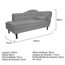 Ver imagem 5 de Diva Recamier Diana 140cm Lado Esquerdo Suede - Doce Sonho Móveis