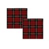 Kit 2 Guardanapos Xadrez Vermelho e Preto Natalino 100% Algodão - 45x45cm - 1